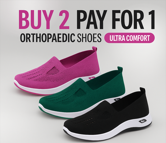 Ultra Comfort Orthopaedic Easy Slip-On Trainers (Buy 1, Get 1 Free)
